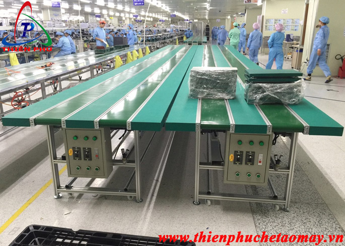 dây chuyền băng tải nắp ráp Khung băng tải đôi